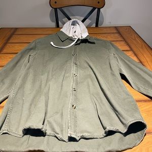 button up jacket with hood
